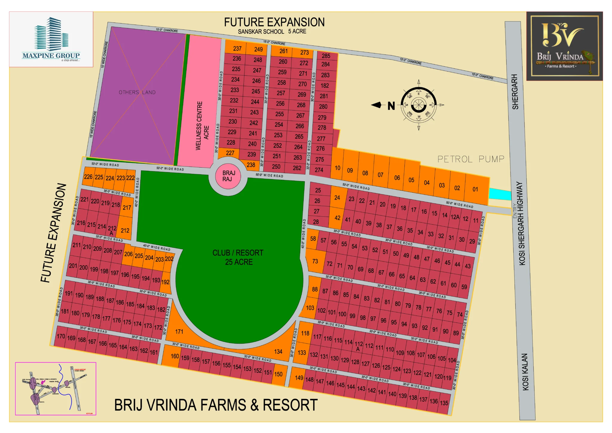 Brij Vrinda Farmland Layout Plan
